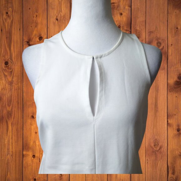 BCB Generation Women's XS White Tank Blouse With Black Side Insert Pullover - Picture 2 of 4